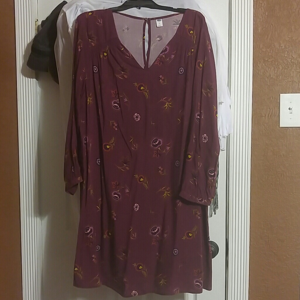 Old Navy burgundy dress.